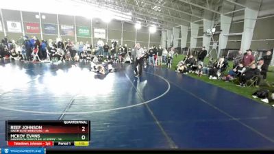 100 lbs Quarters & Wb (16 Team) - Mckoy Evans, Sanderson Wrestling Academy vs Reef Johnson, Salem Elite Wrestling