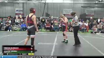 132 lbs Cross Bracket (8 Team) - Hunter Wernli, Iowa Gold vs Tristan Burbach, Nebraska Red