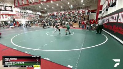 120 lbs Cons. Round 5 - Eduardo Sandoval, Long Beach Poly vs Paul Fierro, Elsinore