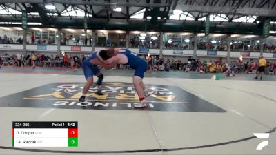 224-296 lbs Quarterfinal - Abdullah Razzak, Greg Gomez Trained vs Dylan Cooper, Oswn