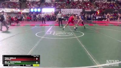 A - 145 lbs Semifinal - Tahj Wells, Browning vs Billy Gustafson, Columbia Falls