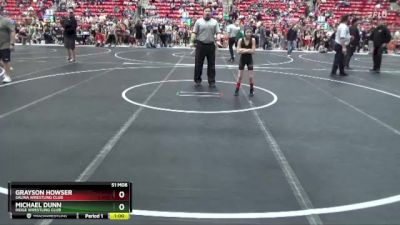 61 lbs Round 1 - Grayson Howser, Salina Wrestling Club vs Michael Dunn, Ridge Wrestling Club