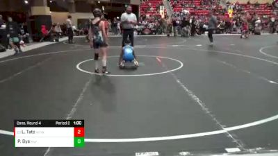 84 lbs Cons. Round 4 - Levi Tate, Winfield Youth Wrestling Club vs Parker Bye, Mission Wrestling