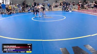 86 lbs Semifinal - Dalton Regehr, Bonners Ferry Wrestling Club vs Jase Seymour, Cowboy Mat Club