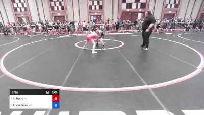 87 lbs Quarterfinal - Alexander Kane, Pa vs Tyler Verceles, Md