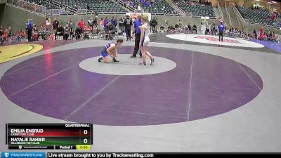 112 lbs Quarterfinal - Emilia Ensrud, Canby Mat Club vs Natalie Rahier, Hillsboro Mat Club