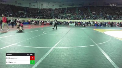 105 lbs Quarterfinal - Collin Moore, Wagoner vs Rhett Davis, Altus JH