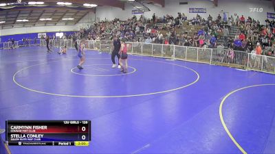 126 lbs Round 1 - Carmynn Fisher, Cougar Mat Club vs Stella Conley, Salem Elite Mat Club