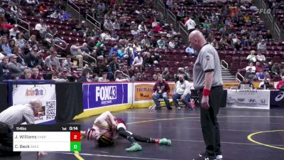 114 lbs Consi Of 4 - Jorden Williams, Chartiers-Houston vs Carter Beck, Saegertown