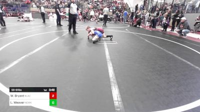 58-61 lbs Semifinal - Waylon Bryant, Blackwell Wrestling Club vs Lucas Weaver, Newkirk Takedown Club