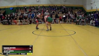 215 lbs Cons. Round 3 - Scott Smith, OAK HARBOR vs Dagan Meyers, PORT CLINTON