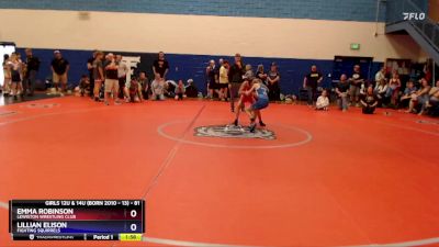 81 lbs Round 2 - Emma Robinson, Lewiston Wrestling Club vs Lillian Elison, Fighting Squirrels