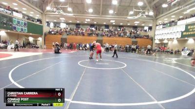 215 lbs Champ. Round 2 - Conrad Post, San Marcos vs Christian Carrera, El Cajon