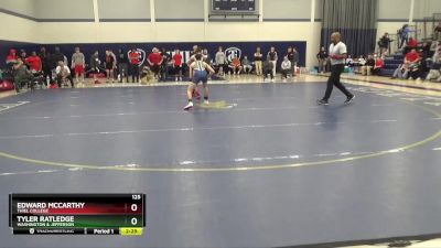 125 lbs Semifinal - Edward McCarthy, Thiel College vs Tyler Ratledge, Washington & Jefferson