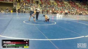 120 lbs Finals (8 Team) - Rei Ogden, W4-Bismarck Century vs Jade LaFontaine, E4-Grand Forks