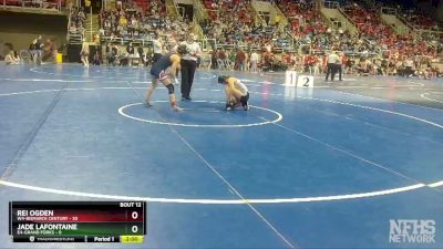 120 lbs Finals (8 Team) - Rei Ogden, W4-Bismarck Century vs Jade LaFontaine, E4-Grand Forks