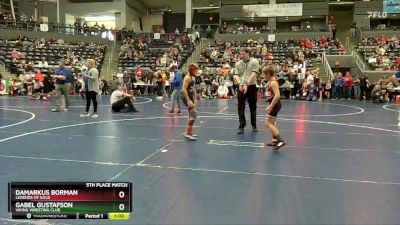 90 lbs 5th Place Match - Gabel Gustafson, Viking Wresting Club vs DaMarkus Borman, Legends Of Gold