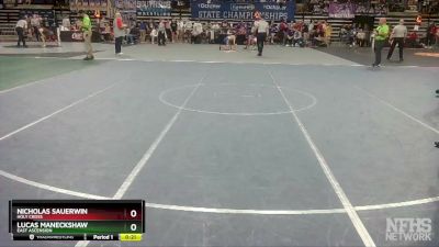 D 1 132 lbs Cons. Semi - Nicholas Sauerwin, Holy Cross vs Lucas Maneckshaw, East Ascension