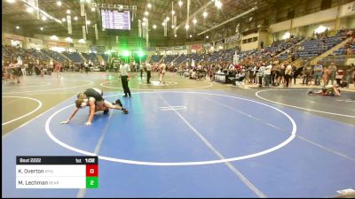 102 lbs Quarterfinal - Kael Overton, Athlos WC vs Maddox Lechman, Bear Cave WC