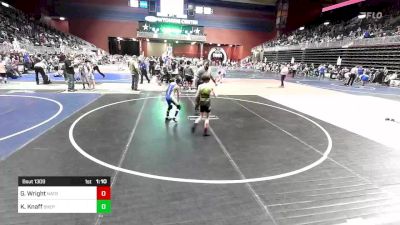 65 lbs Quarterfinal - Gavin Wright, Natrona Colts WC vs Kase Knaff, Shepherd WC