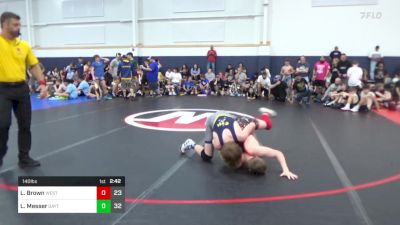 140 lbs Semifinal - Lucas Brown, West Virginia Wild vs Landen Messer, Dayton Bandits - Gray