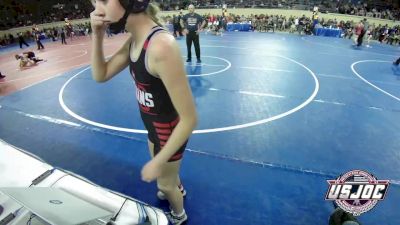 90 lbs Quarterfinal - Jaylyn Lazzerini, Team Tulsa Wrestling Club vs Brinley Bean, Elgin Wrestling