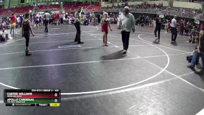 100 lbs 1st Place Match - Apollo Cardenas, The Best Wrestler vs Carter Williams, Nebraska Boyz