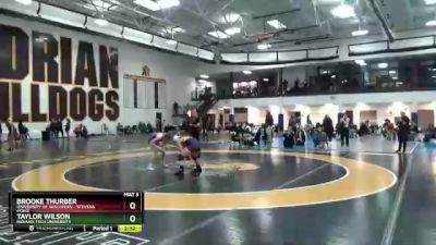 101 lbs 1st Place Match - Brooke Thurber, University Of Wisconsin - Stevens Point vs Taylor Wilson, Indiana Tech University