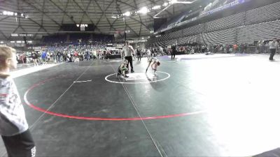 77 lbs Champ. Round 2 - Elijah Governor, South West Washington Wrestling Club vs Atrayewe Brown, Twin City Wrestling Club