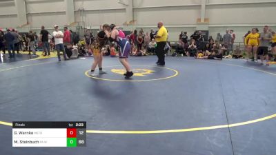 240 lbs Final - Grace Warnke, Metro All-Stars vs Mylah Steinbuch, PA West