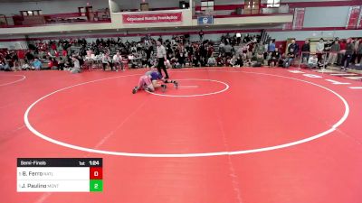 132 lbs Semifinal - Braxton Ferro, North Attleborough vs Jonah Paulino, Montachusett