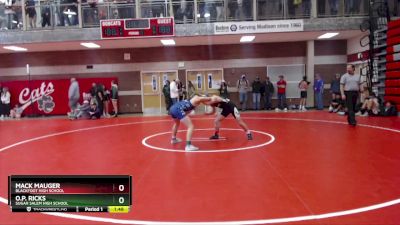 126 lbs Semifinal - Mack Mauger, Blackfoot High School vs O.P. Ricks, Sugar Salem High School