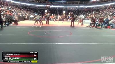 113-3A Quarterfinal - Jullian Marquez, Platte Valley vs Anthony Griego, Alamosa