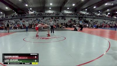 110 lbs Semifinal - Dagger Rooks, Webb City Youth Wrestling Club-AAA vs Luke Krueger, Bronco Wrestling Club-AAA