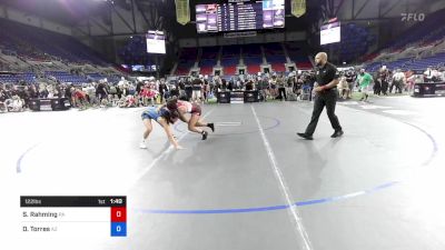 122 lbs Cons 8 #2 - Samiyah Rahming, Pennsylvania vs Danica Torres, Arizona