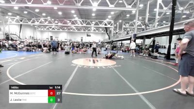 146 lbs 7th Place - Michael McGuinnes, Team Gotcha vs Jake Leslie, Pocono Mountain Regional Wrestling Academy