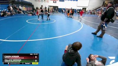 71-77 lbs Round 2 - Canon Horner, Natrona Colts Wrestling Club vs Malachi Simmons, Sheridan Wrestling Club