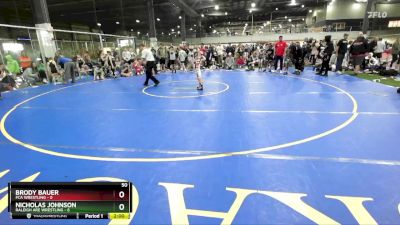 50 lbs Finals (2 Team) - Nicholas Johnson, RALEIGH ARE WRESTLING vs Brody Bauer, FCA WRESTLING