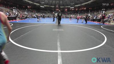 52 lbs Round Of 16 - Cato Varela, Chickasha Youth Wrestling vs Maverick Higgins, Choctaw Ironman Youth Wrestling