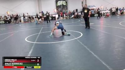 85 lbs Quarterfinal - Ariah Mills, Roundtree WA vs Emilio Rodriguez, Louisville WC