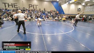 92 lbs Quarterfinal - Ryker Winward, Sanderson Wrestling Academy vs Thomas Gorst, West Jordan Jaguars