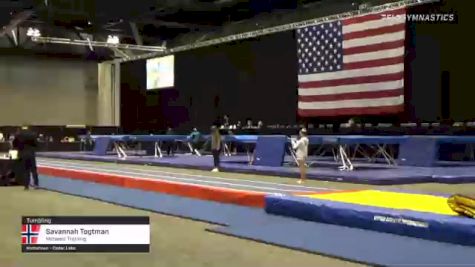 Savannah Togtman - Tumbling, Midwest Training - 2021 USA Gymnastics Championships