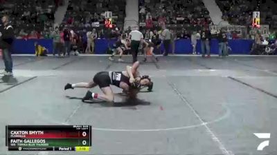 125 lbs Quarterfinal - Caxton Smyth, Plainville vs Faith Gallegos, WR- Topeka Blue Thunder