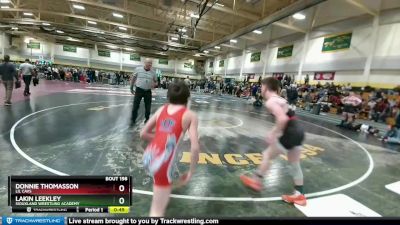 130 lbs Cons. Round 3 - Lakin Leekley, Siouxland Wrestling Academy vs Donnie Thomasson, Lil Cavs