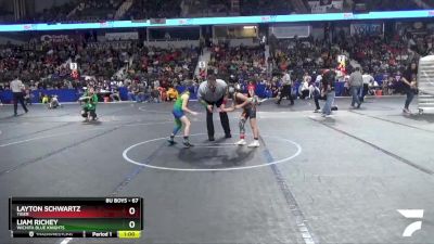 67 lbs Champ. Round 1 - Layton Schwartz, Tiger vs Liam Richey, Wichita Blue Knights