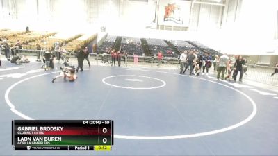 59 lbs 5th Place Match - Laon Van Buren, Gorilla Grapplers vs Gabriel Brodsky, Club Not Listed