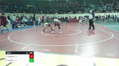 92 lbs 3rd Place - Carlos Sparks, Cleveland Tiger Wrestling vs Sonny Hicks, CowTown Elite