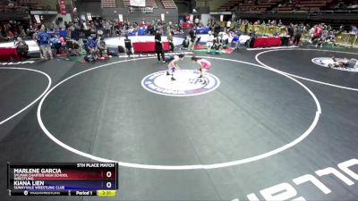 100 lbs 5th Place Match - Marlene Garcia, Sylmar Charter High School Wrestling vs Kiana Lien, Sunnyvale Wrestling Club