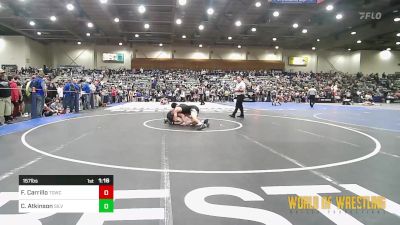 157 lbs Round Of 64 - Fabius Carrillo, Top Dog Wrestling Club vs Cole Atkinson, Silver State Wrestling Academy