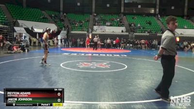 5A 150 lbs Quarterfinal - Peyton Adams, Southside, Gadsden vs Jakob Johnson, Lincoln